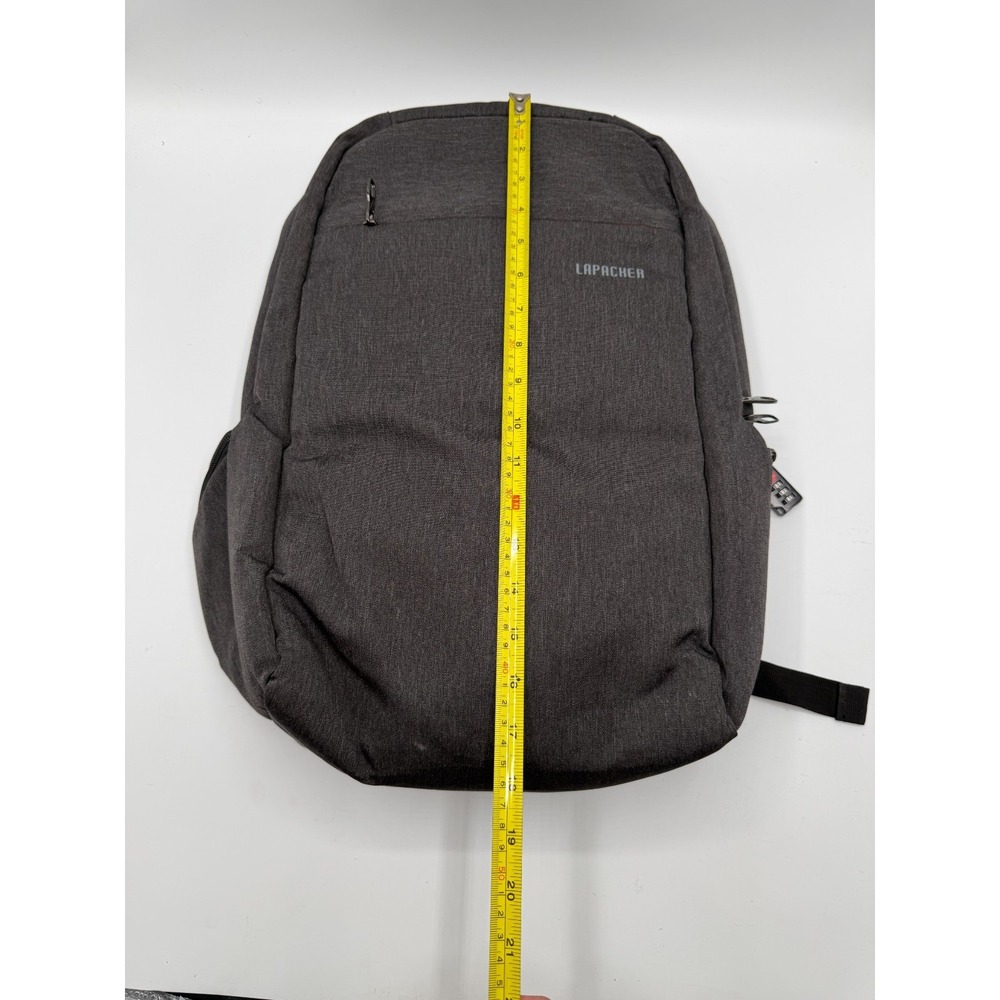 Lapacher Computer Backpack Gray Laptop Bag Combination Lock Pre-owned AS IS